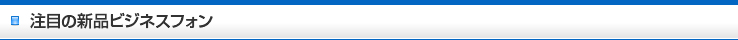 注目の新品ビジネスフォン